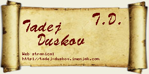 Tadej Duškov vizit kartica